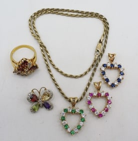 BEAUTIFUL 925 GEMSTONE PENDANTS +