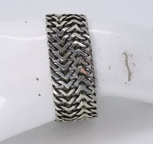 MEXICO STERLING WIDE BRACELET