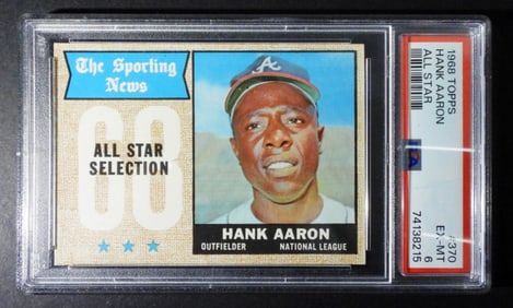 1968 TOPPS HANK AARON ALL-STAR PSA 6