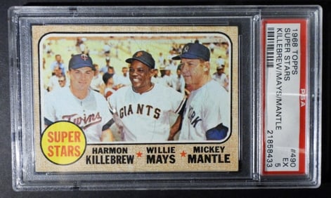 1968 TOPPS SUPER STARS KILL/MAYS/MANTLE