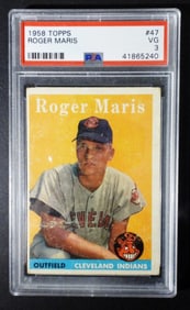 1958 TOPPS #47 ROGER MARIS PSA 3 ROOKIE