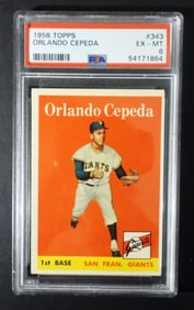 1958 TOPPS #343 ORLANDO CEPEDA PSA 6