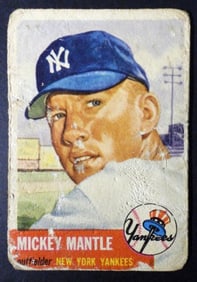 1953 TOPPS #82 MICKEY MANTLE - KEY