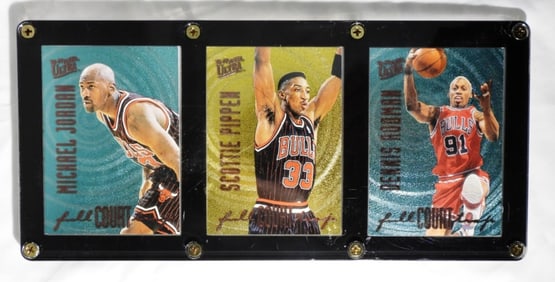 96-97 FLEER JORDAN, RODMAN, PIPPEN CARD LOT