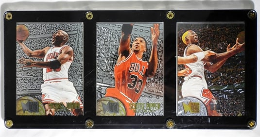 95-96 FLEER JORDAN , PIPPEN, RODAMN CARD LOT