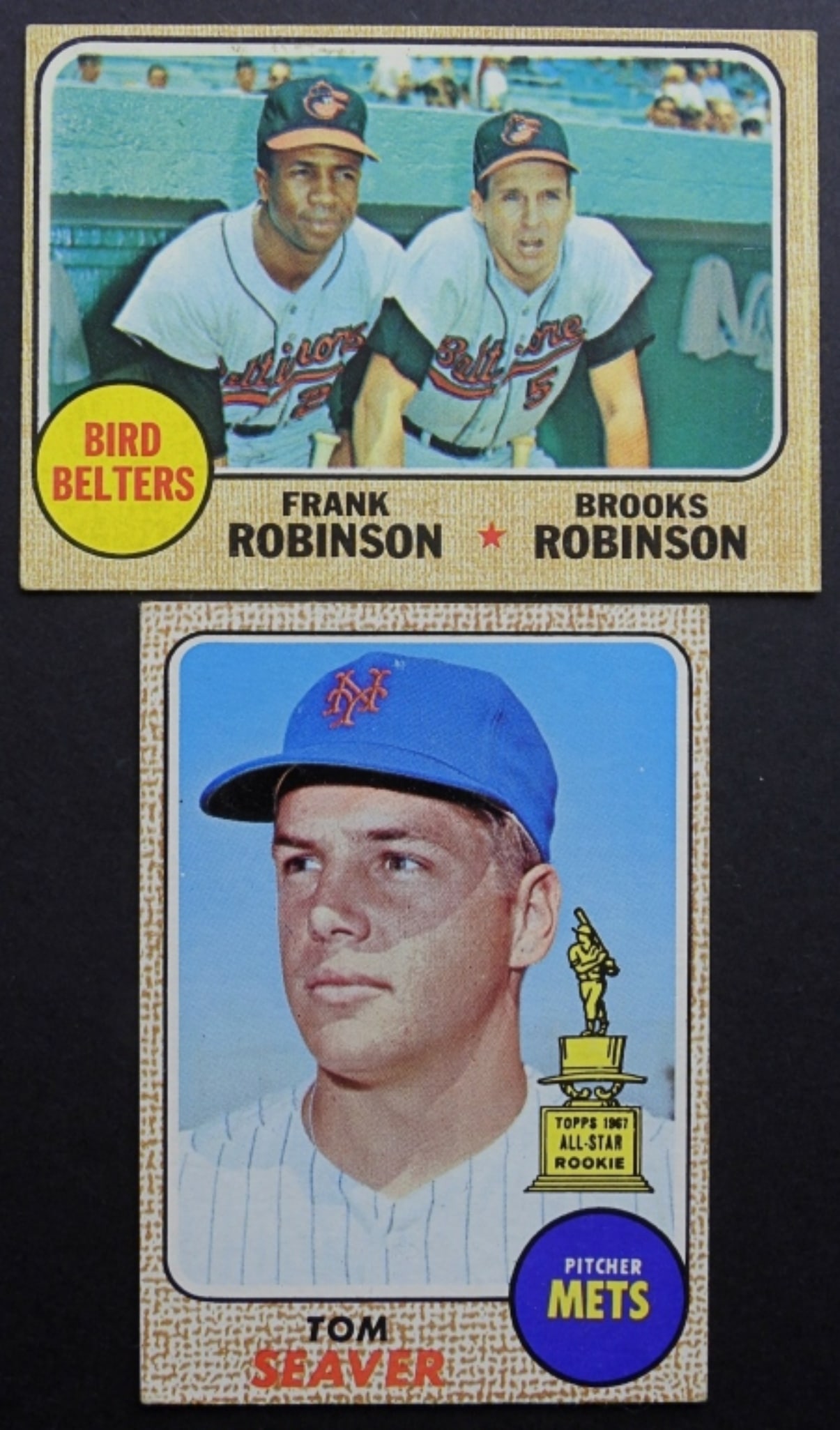 TOM SEAVER & BIRD BELTERS 1968 TOPPS (1 of 2)