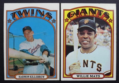 1972 TOPPS WILLIE MAYS EX & KILLEBREW