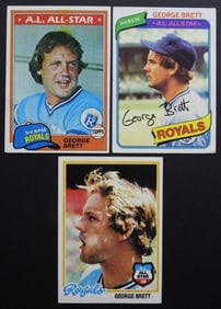 (3) GEORGE BRETT BASEBALL CARDS