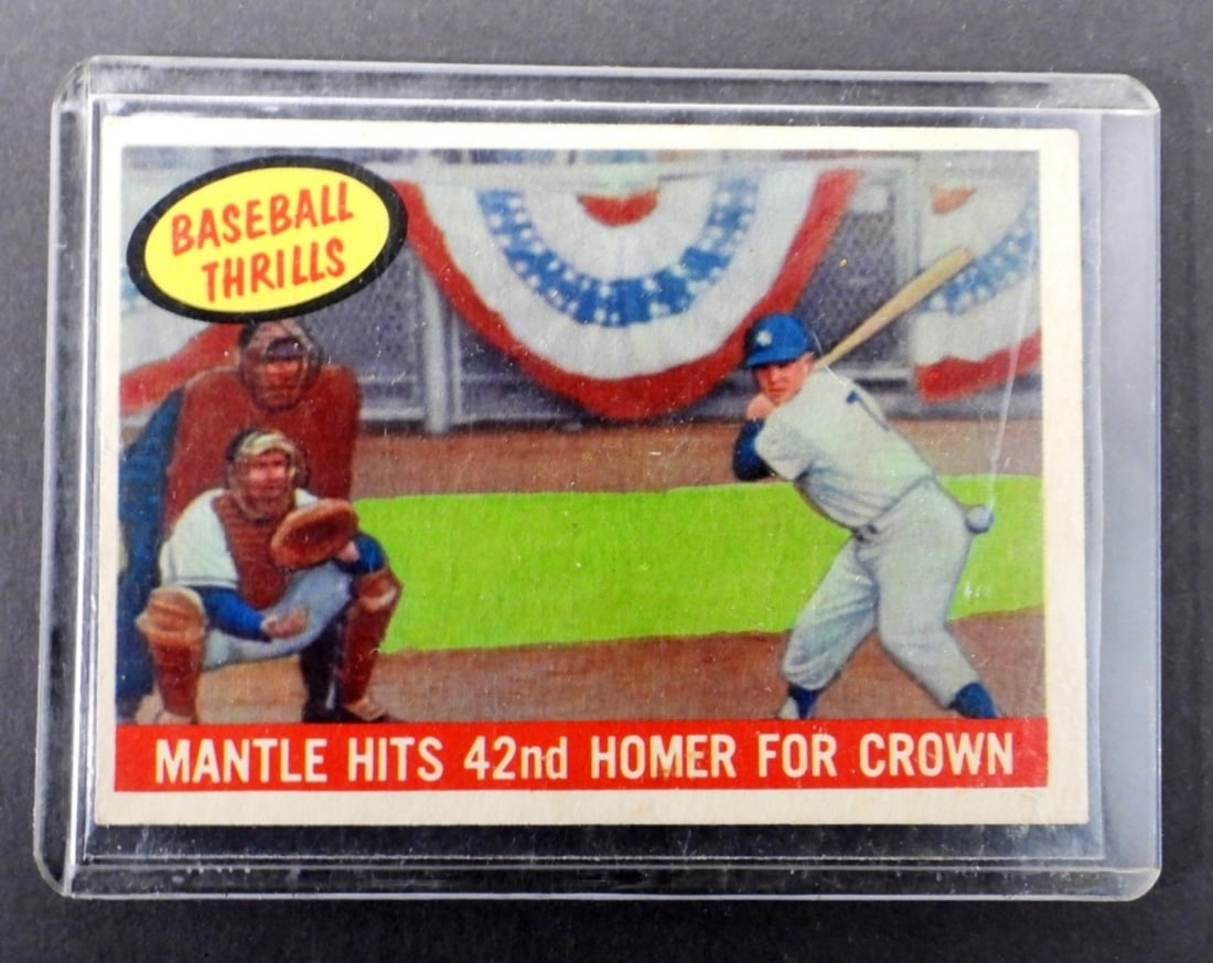 1959 TOPPS MICKEY MANTLE HOMERUN CARD (1 of 2)