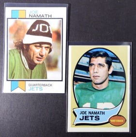 (2) JOE NAMATH TOPPS CARD
