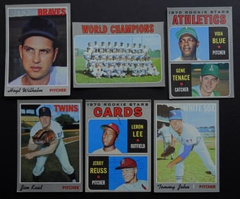 (6) 1970 TOPPS BASEBALL STAR CARDS