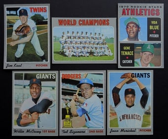 (6) 1970 TOPPS BASEBALL STAR CARDS