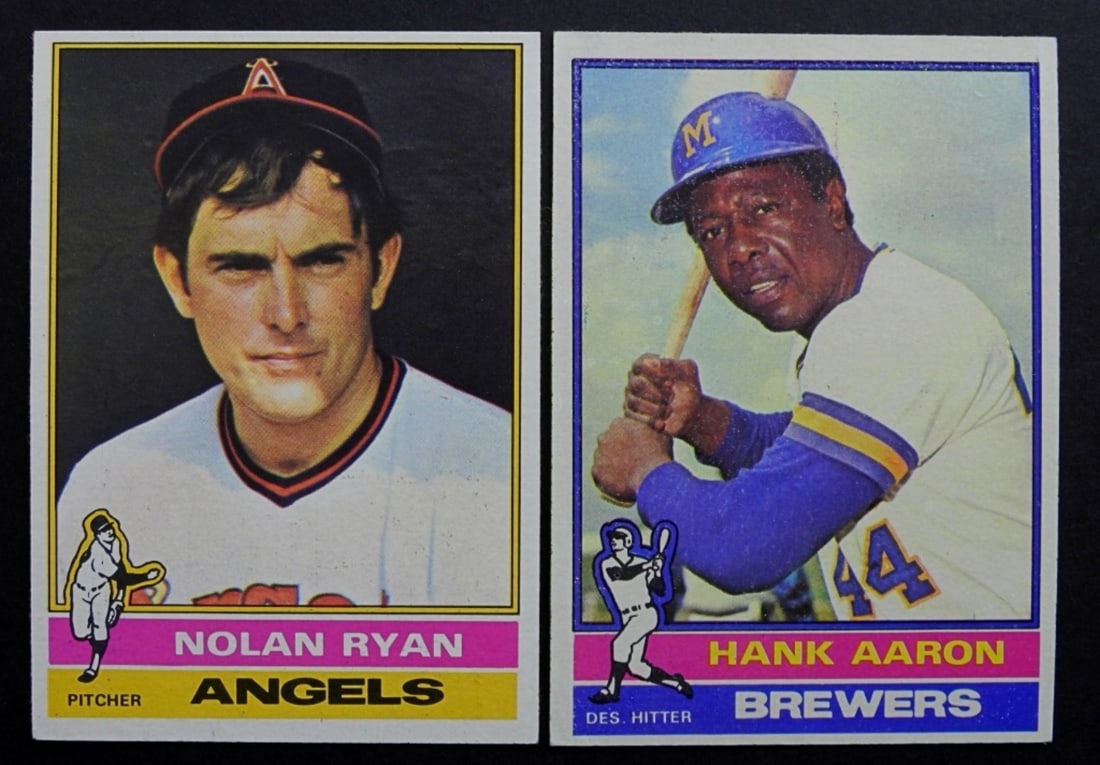 1976 TOPPS HANK AARON & NOLAN RYAN (1 of 2)