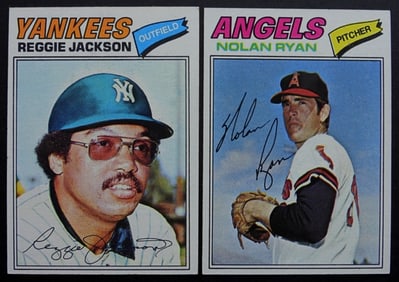 1977 TOPPS REGGIE JACKSON & NOLAN RYAN