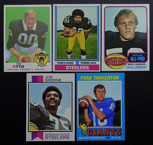 (5) FOOTBALL STAR CARDS - TARKENTON,