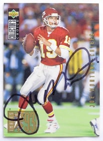 JOE MONTANA SIGNED FOOTBALL CARD