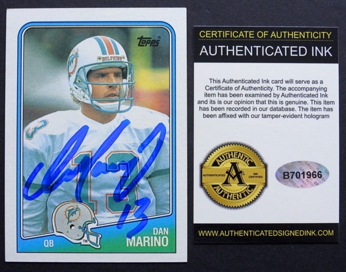 DAN MARINO SIGNED FOOTBALL CARD (1 of 2)