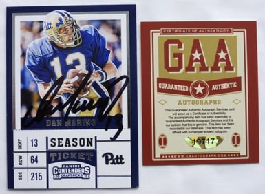 DAN MARINO SIGNED FOOTBALL CARD