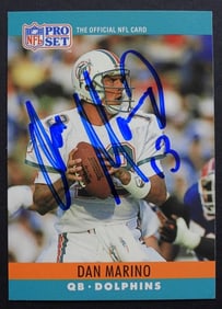 1990 PRO SET DAN MARINO SIGNED CARD