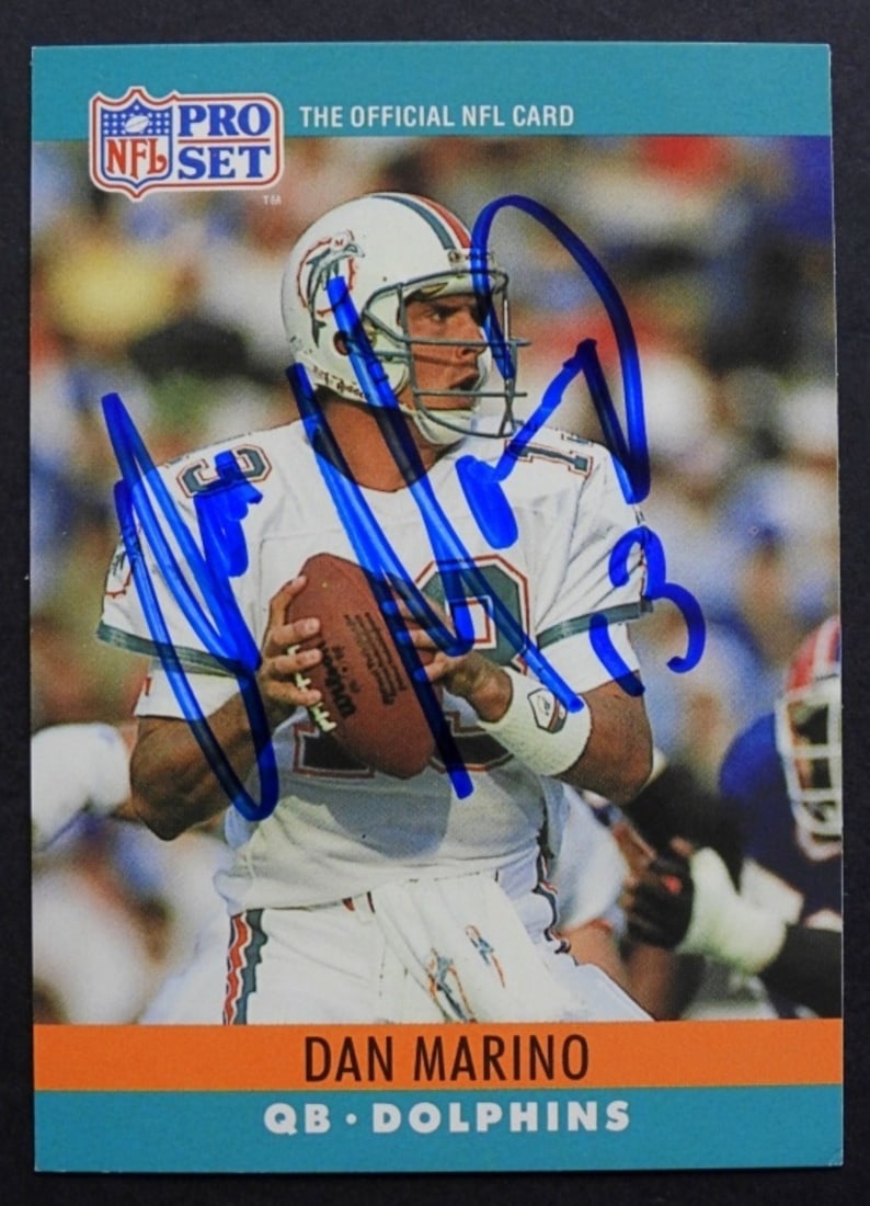 1990 PRO SET DAN MARINO SIGNED CARD (1 of 2)