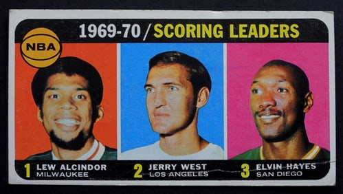 1970/71 TOPPS #1 ALCINDOR/WEST/HAYES
