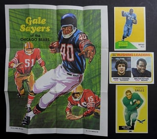 GALE SAYERS 70 TOPPS POSTER #1 plus