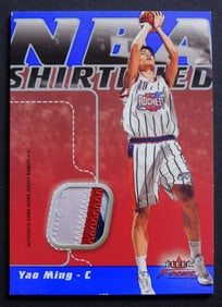 YAO MING FLEER 03-04 PATCH JERSEY CARD
