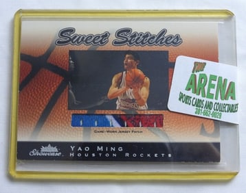 YAO MING 03-04 FLEER SHOWCASE JERSEY 18/50