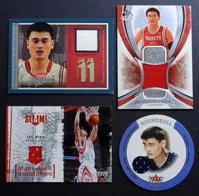 4 YAO MING PATCH JERSEY CARD LOT