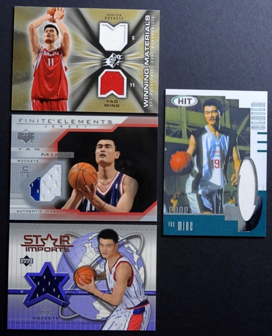 4 YAO MING PATCH JERSEY CARD LOT (1 of 2)
