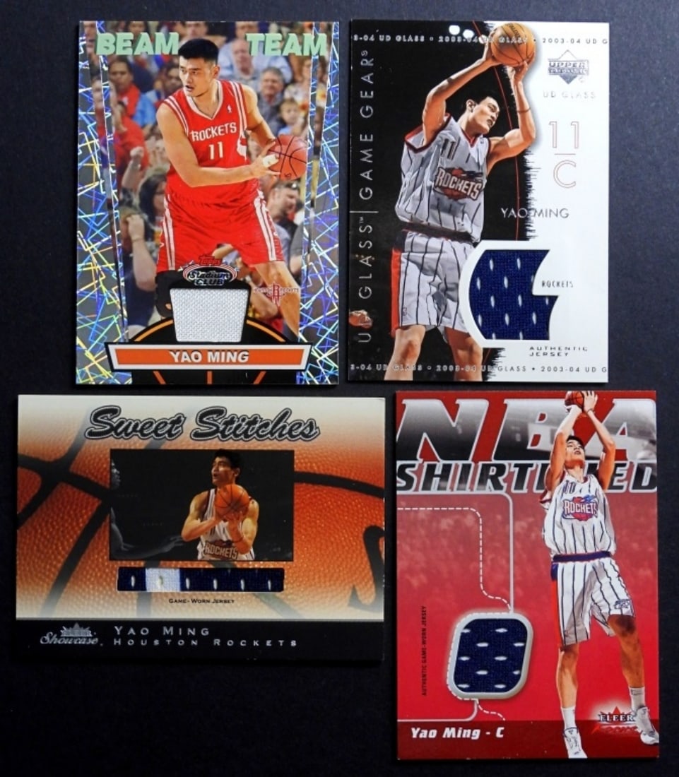 4 YAO MING PATCH JERSEY CARD LOT (1 of 2)
