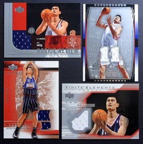 4 YAO MING PATCH JERSEY CARD LOT