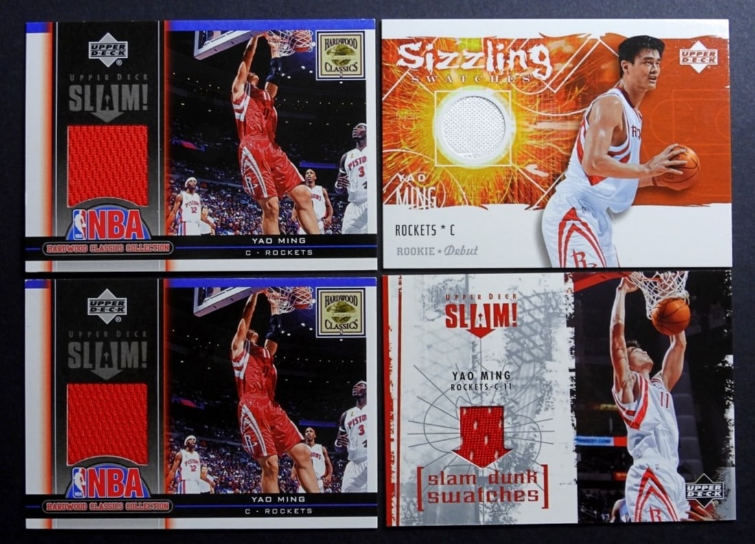 4 YAO MING PATCH JERSEY CARD LOT (1 of 2)