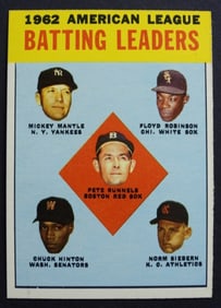 1963 TOPPS #2 BATTING LDRS / MANTLE