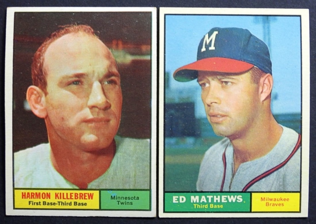 1961 TOPPS KILLEBREW & EDDIE MATHEWS (1 of 2)