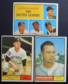 1961 TOPPS #41 BATTING LRDS MAYS
