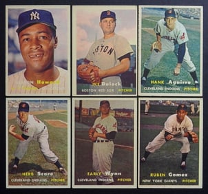(6) 1957 TOPPS SEMI-STARS / FAN FAV's