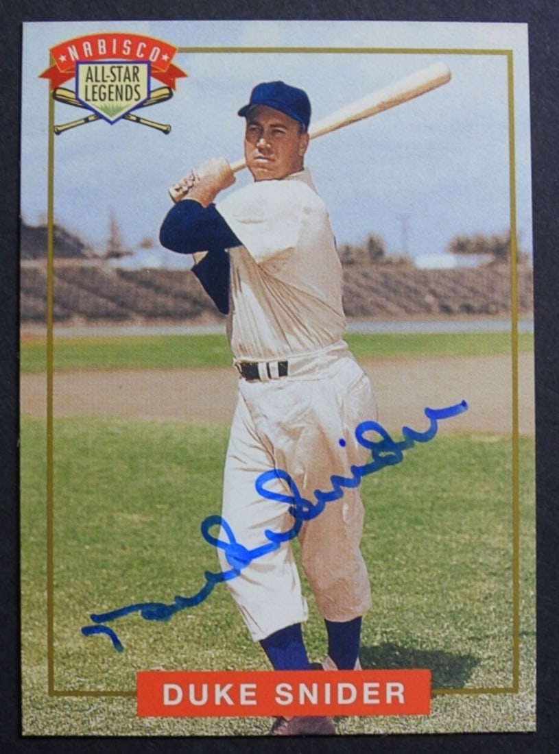 DUKE SNIDER SIGNED NABISCO CARD: COA by NABISCO / UNVERIFIED