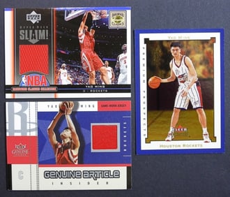 (3) YAO MING PREMIUM BASKETBALL CARDS