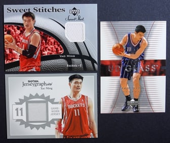 (3) YAO MING PREMIUM BASKETBALL CARDS
