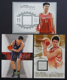 (3) YAO MING PREMIUM BASKETBALL CARDS