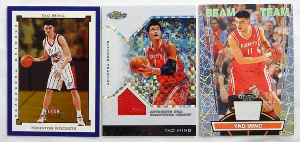 (3) YAO MING PREMIUM BASKETBALL CARDS