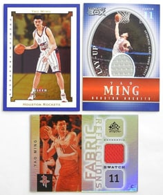(3) YAO MING PREMIUM BASKETBALL CARDS
