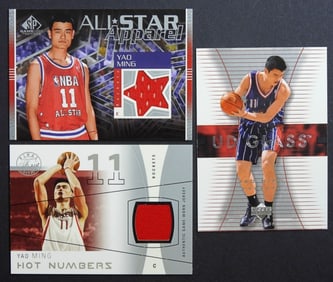 (3) YAO MING PREMIUM BASKETBALL CARDS