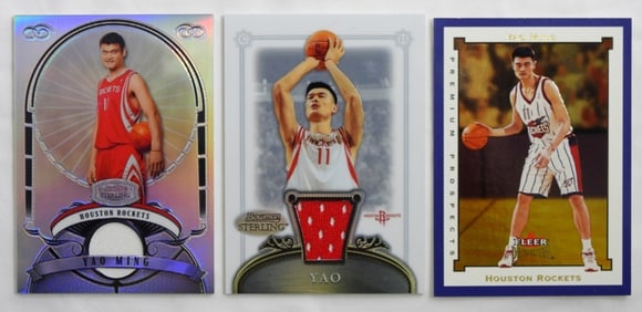 (3) YAO MING PREMIUM BASKETBALL CARDS