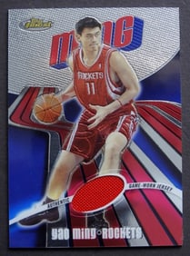 YAO MING 03-04 TOPPS FINEST GAME WORN 67/999