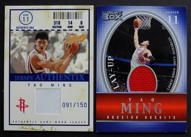 2 LIMTIED # YAO MING PATCH CARDS