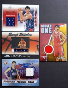 4 YAO MING PATCH JERSEY CARD LOT