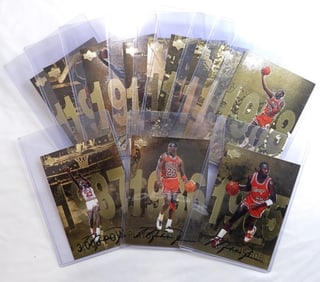 98 UD MICHAEL JORDAN GOLD FOIL FULL SET OF 12