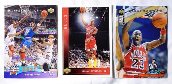 (3) MICHEAL JORDAN SPORTS CARDS